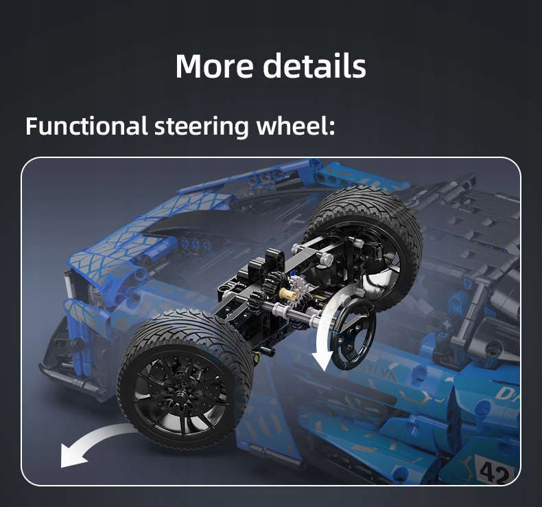 Statybiniai blokeliai CaDA Rinkinys Sportinis automobilis Tamsusis riteris GTR 2088 det.