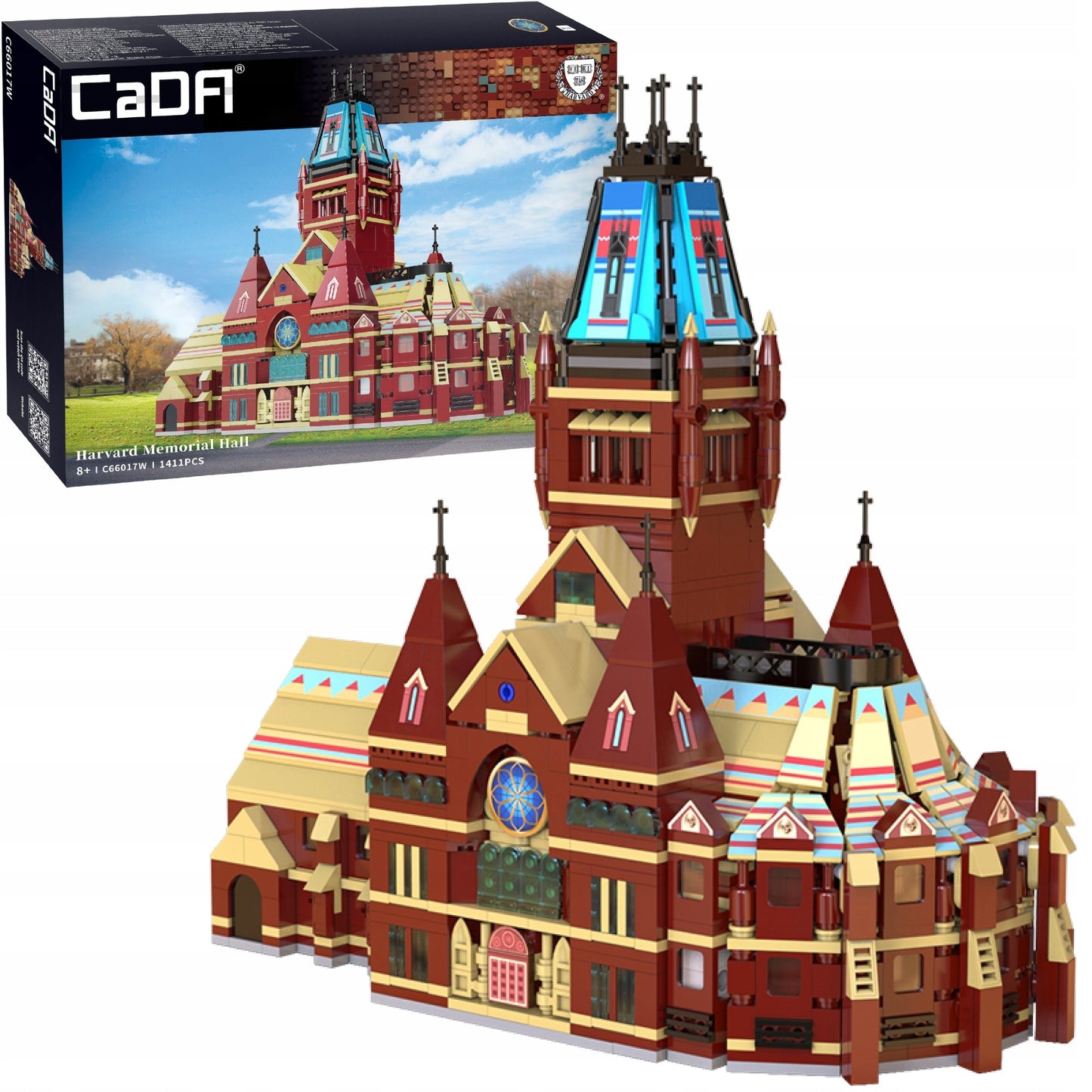 Konstrukciniai blokeliai CaDA Pastatas Harvard Memorial Hall Universitetas 1411 EL