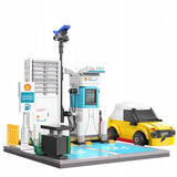 Statybiniai blokeliai CADA SHELL PASTATAS ELEKTROMOBILIŲ ĮKROVIMO STOTELĖ 8+