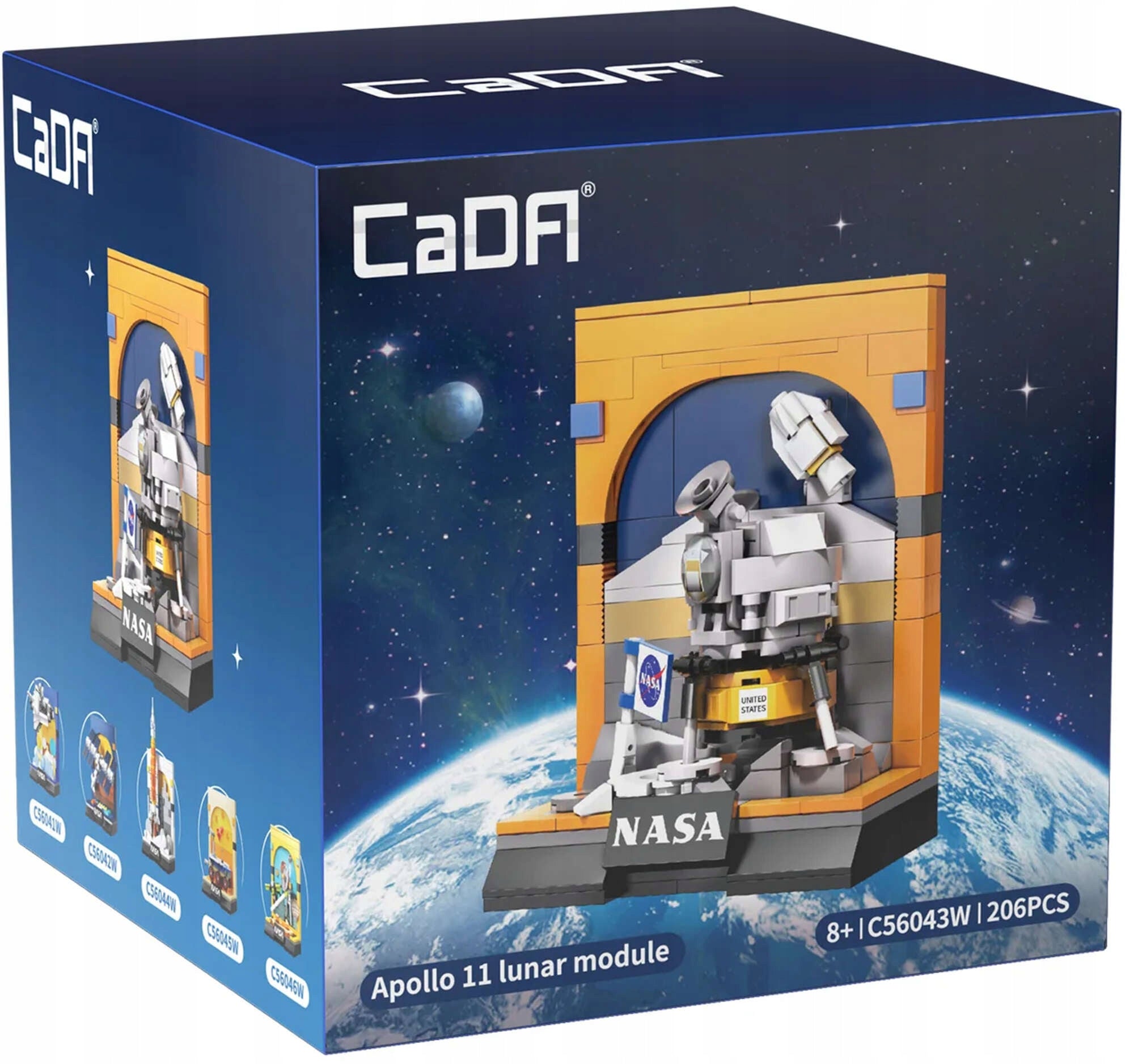 Konstrukciniai blokeliai CaDA NASA Paroda APOLLO 11 Mėnulio modulis 206 elementai