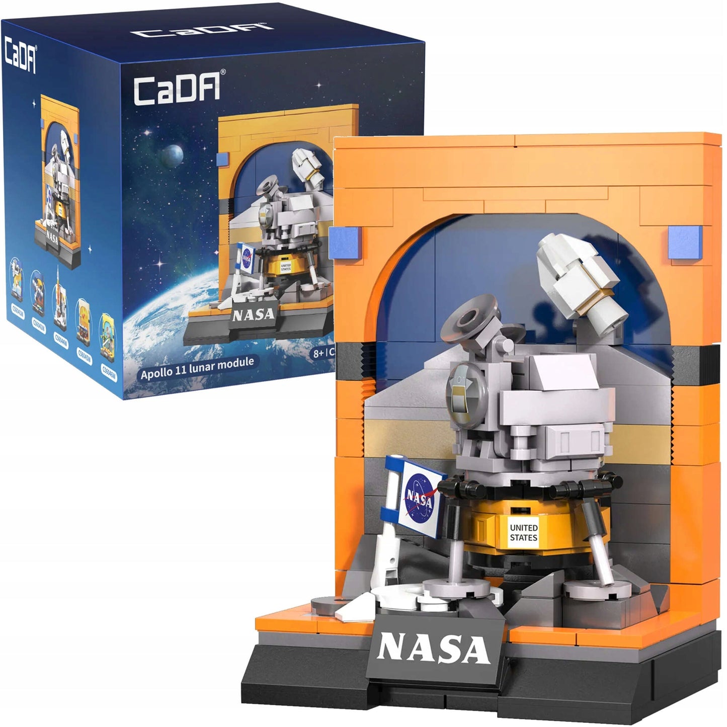 Konstrukciniai blokeliai CaDA NASA Paroda APOLLO 11 Mėnulio modulis 206 elementai