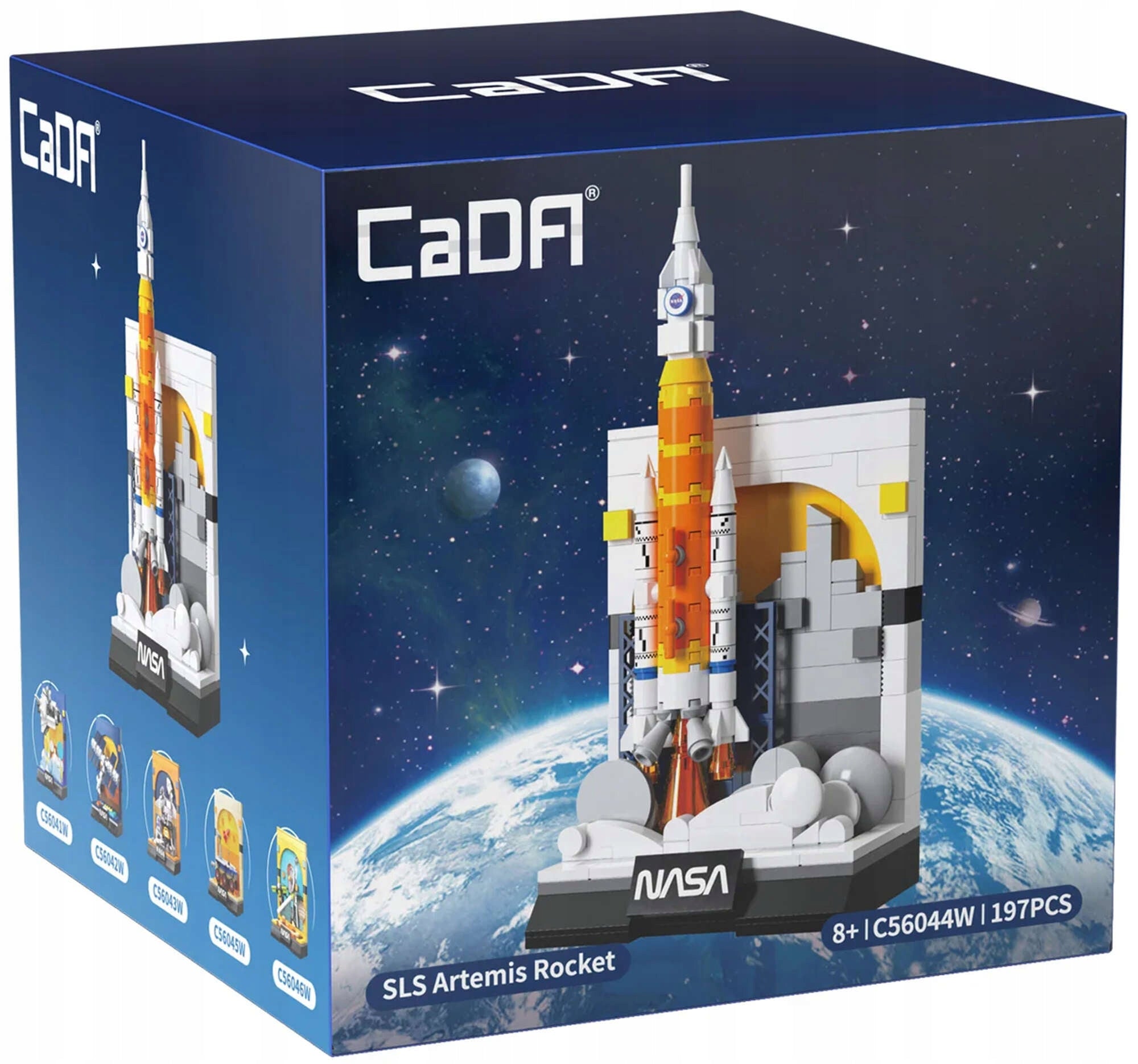 Konstrukciniai blokeliai CaDA NASA Parodai Kosminė Raketa SLS Artemis 197 detalės