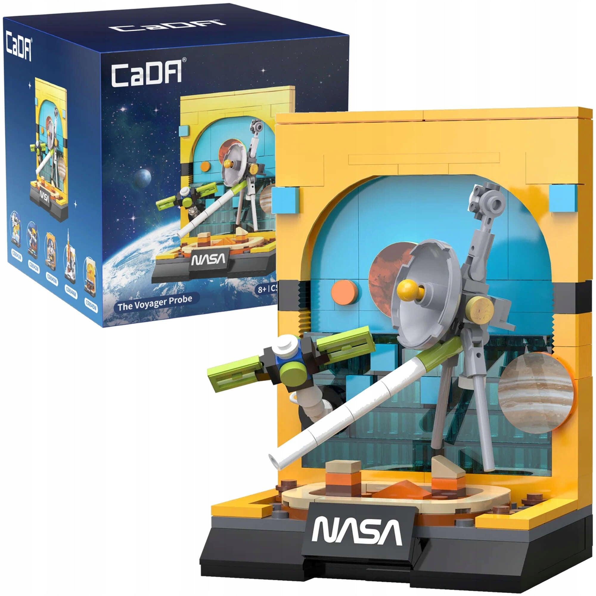 Konstruojami blokeliai CADA NASA Ekspozicija Kosminis zondas THE VOYAGER PROBE