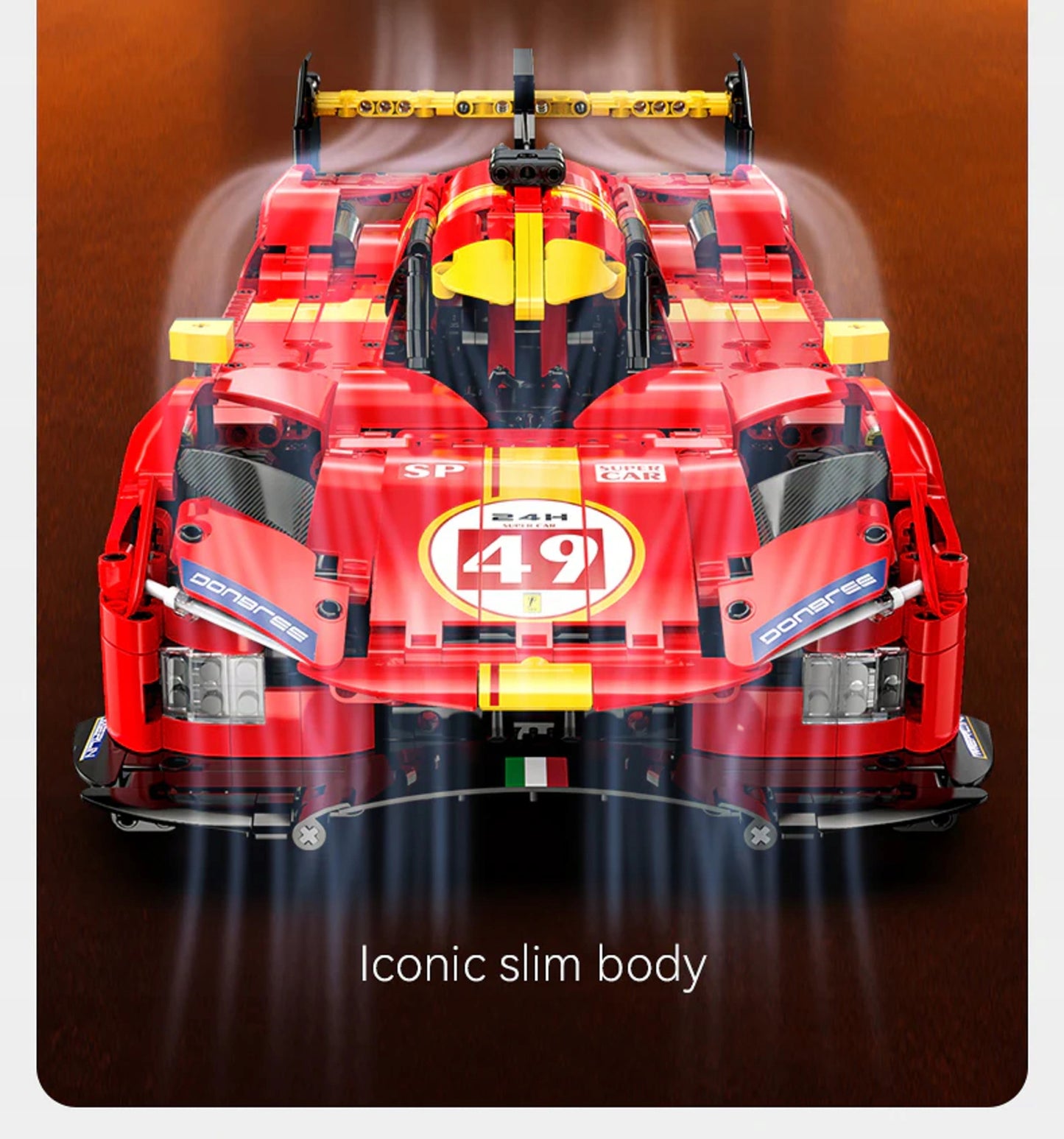 Konstruojami blokeliai CADA AUTOMOBILIS 51CM RAUDONAS BLAZING FLAME 1518 EL 1:10