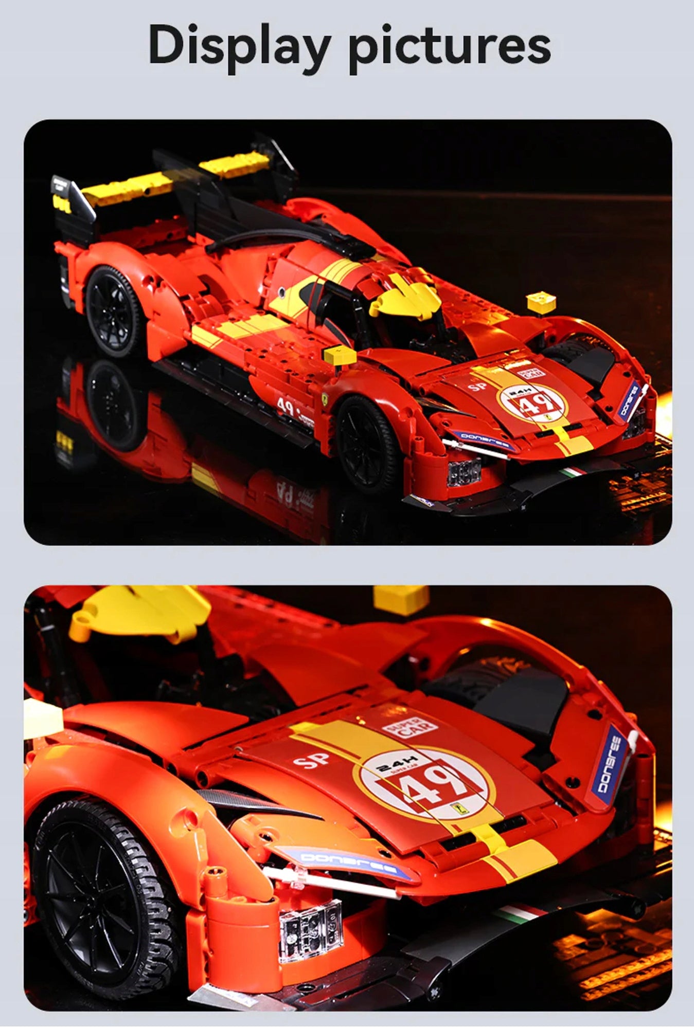 Konstruojami blokeliai CADA AUTOMOBILIS 51CM RAUDONAS BLAZING FLAME 1518 EL 1:10