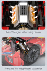 Konstruojami blokeliai CADA AUTOMOBILIS 51CM RAUDONAS BLAZING FLAME 1518 EL 1:10