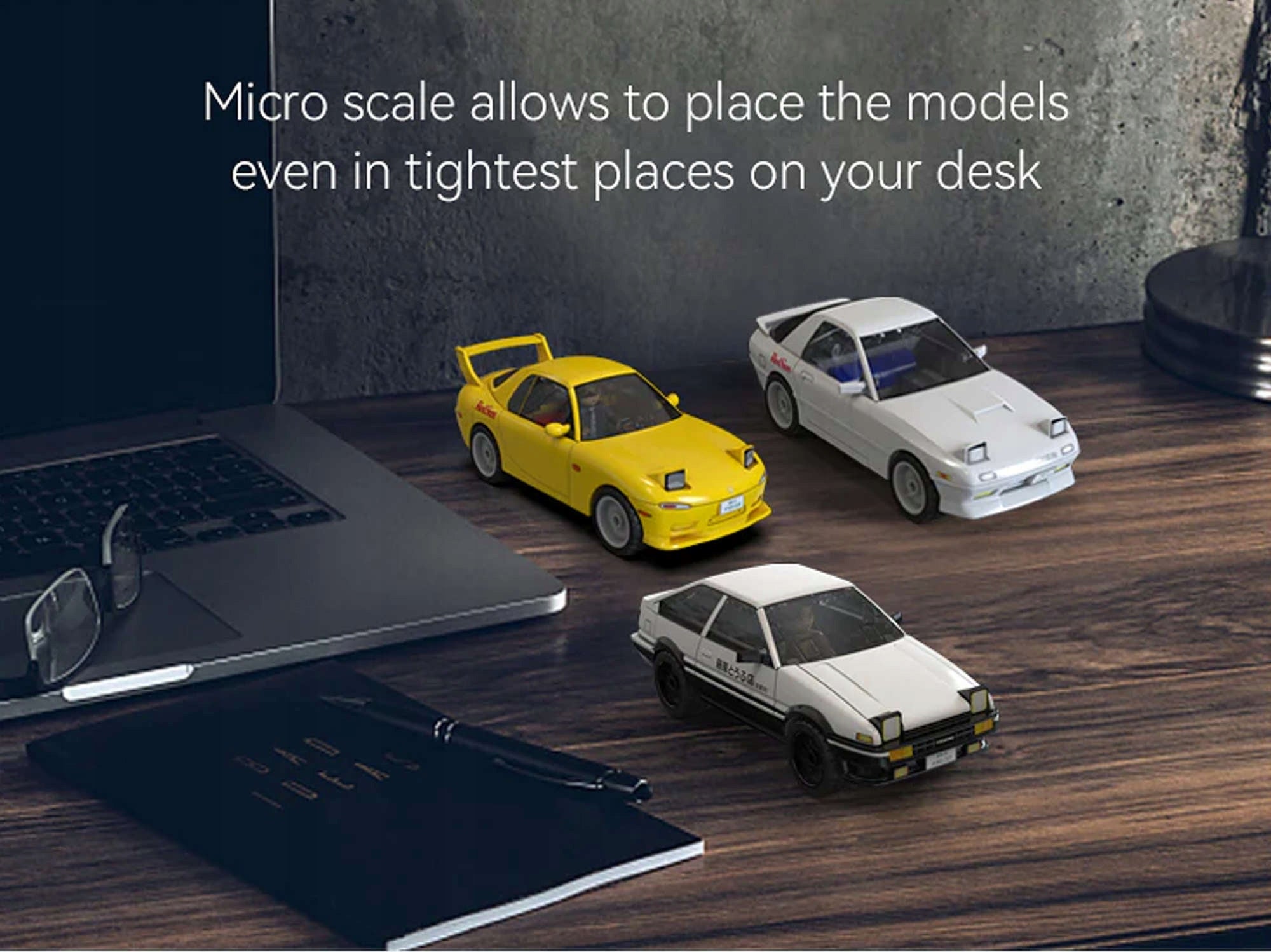 Konstruojami blokeliai CADA automobilis MAZDA RX-7 FD3S INITIAL D 66 el.