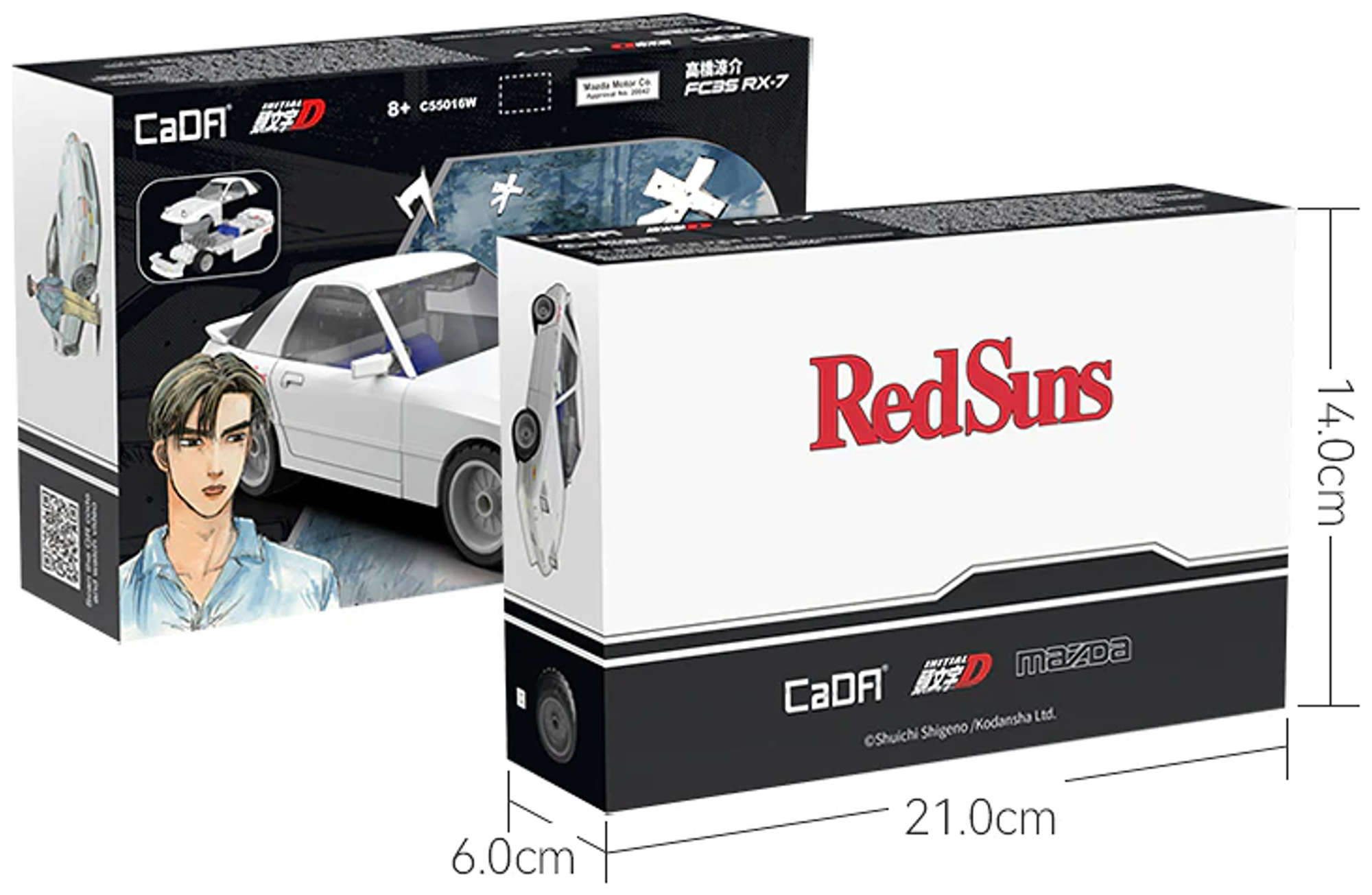 Konstruojami blokeliai CADA automobilis MAZDA RX-7 FD3S INITIAL D 66 el.