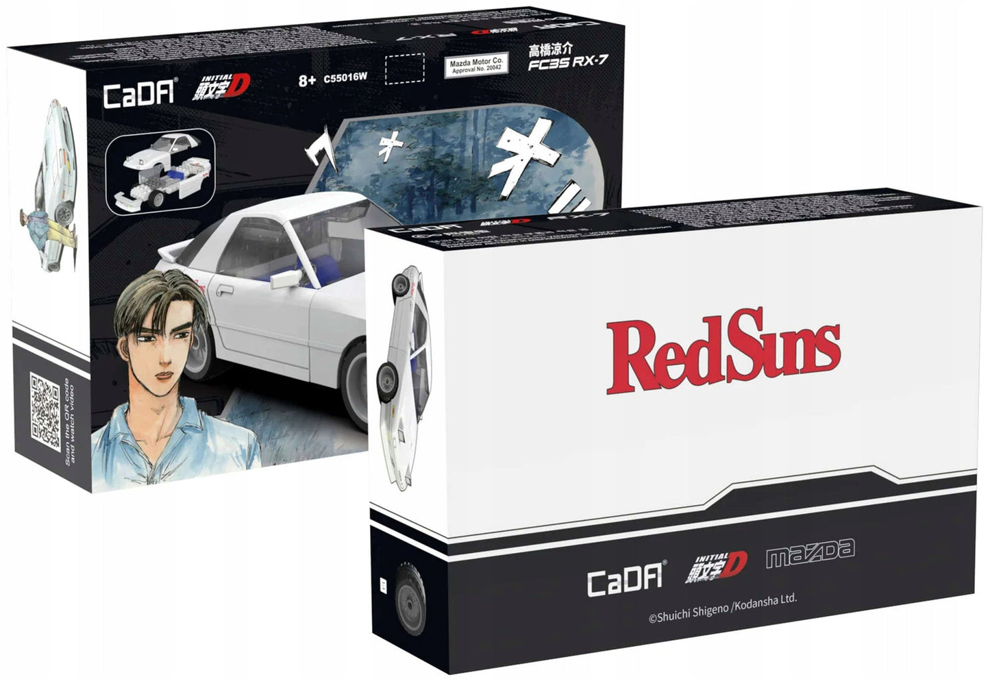 Konstruojami blokeliai CADA automobilis MAZDA RX-7 FD3S INITIAL D 66 el.