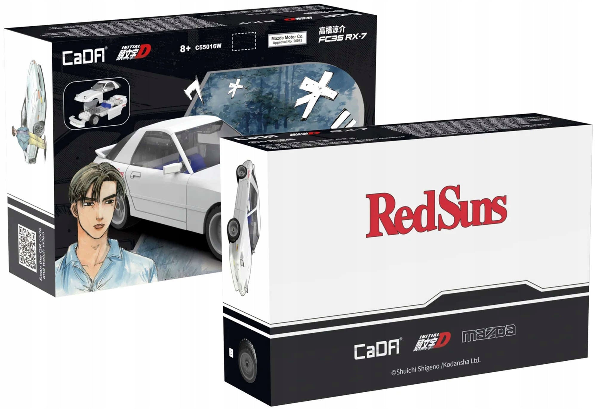 Konstruojami blokeliai CADA automobilis MAZDA RX-7 FD3S INITIAL D 66 el.