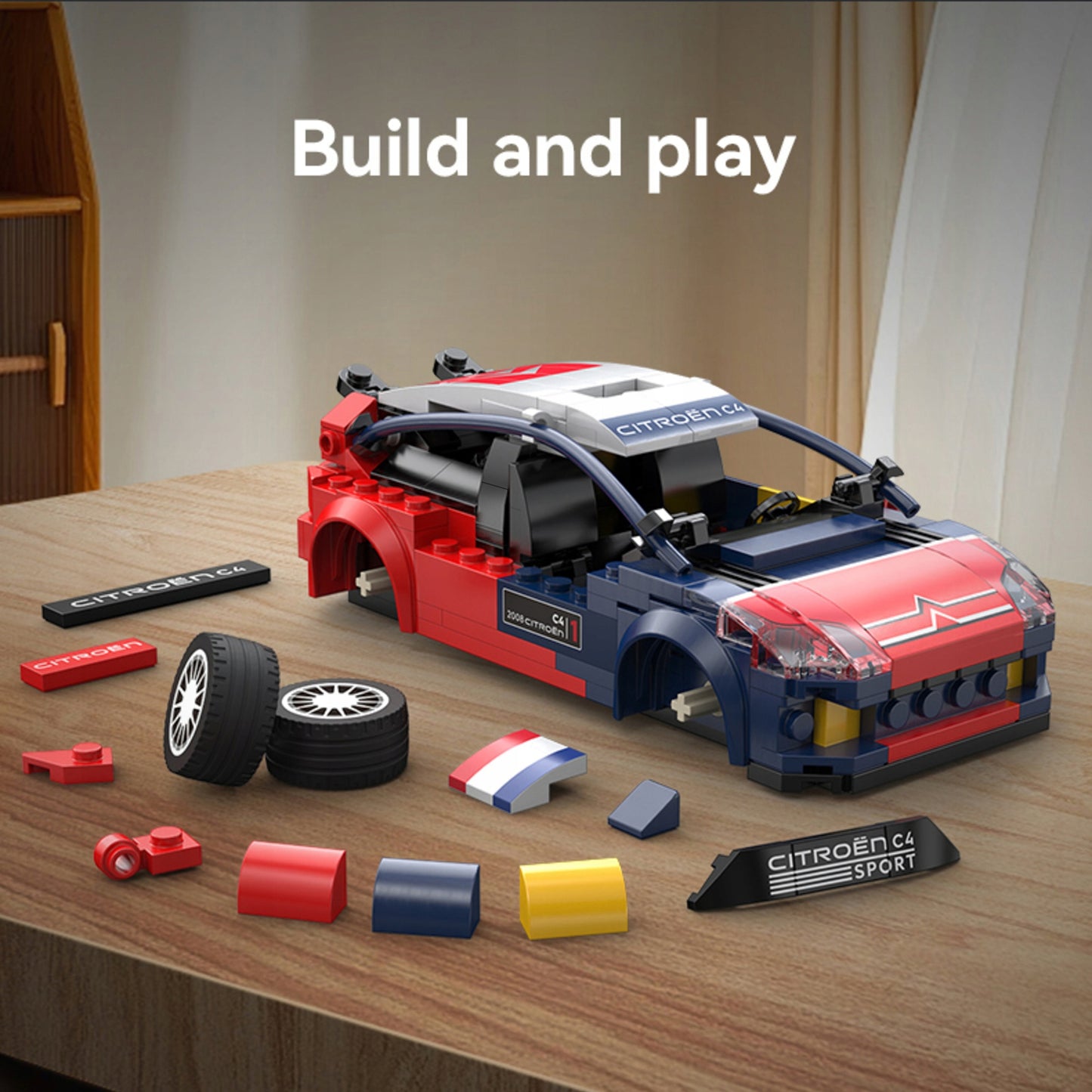 CaDA konstrukcinių blokelių lenktyninis automobilis CITROEN C4 WRC 296