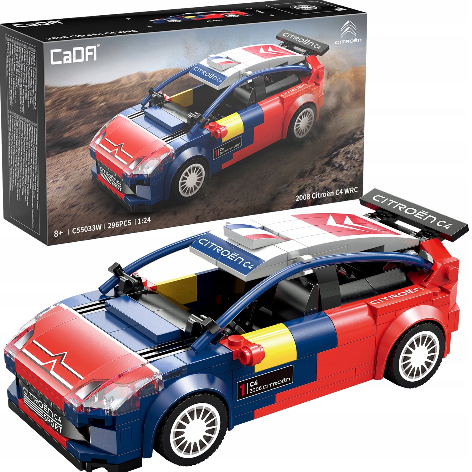 CaDA konstrukcinių blokelių lenktyninis automobilis CITROEN C4 WRC 296