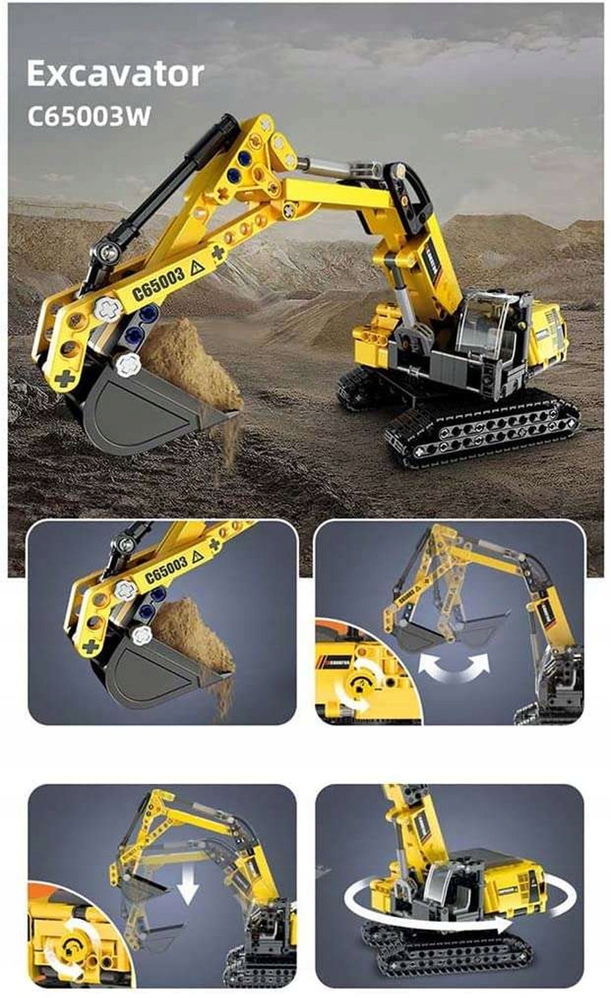 Konstrukciniai blokeliai statybinė transporto priemonė ekskavatorius 467