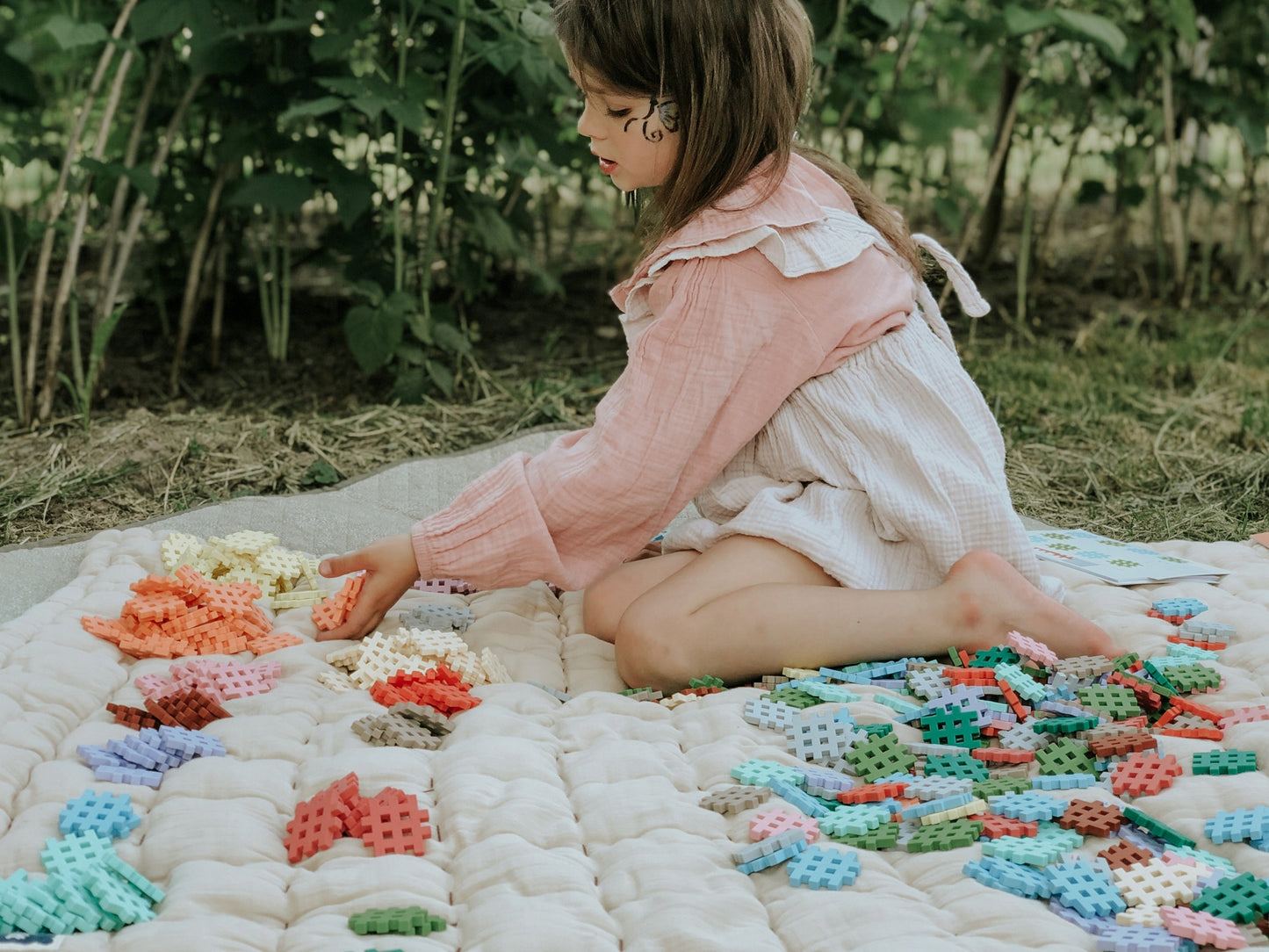 „MARIOINEX” MINI WAFFLE STATYBINĖ DETALĖ PASTELINĖ 300 ELEMENTŲ