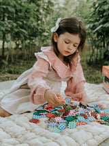 „MARIOINEX” MINI WAFFLE STATYBINĖ DETALĖ PASTELINĖ 300 ELEMENTŲ