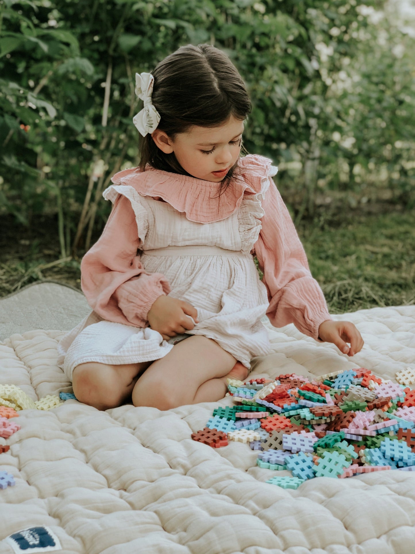 „MARIOINEX” MINI WAFFLE STATYBINĖ DETALĖ PASTELINĖ 300 ELEMENTŲ