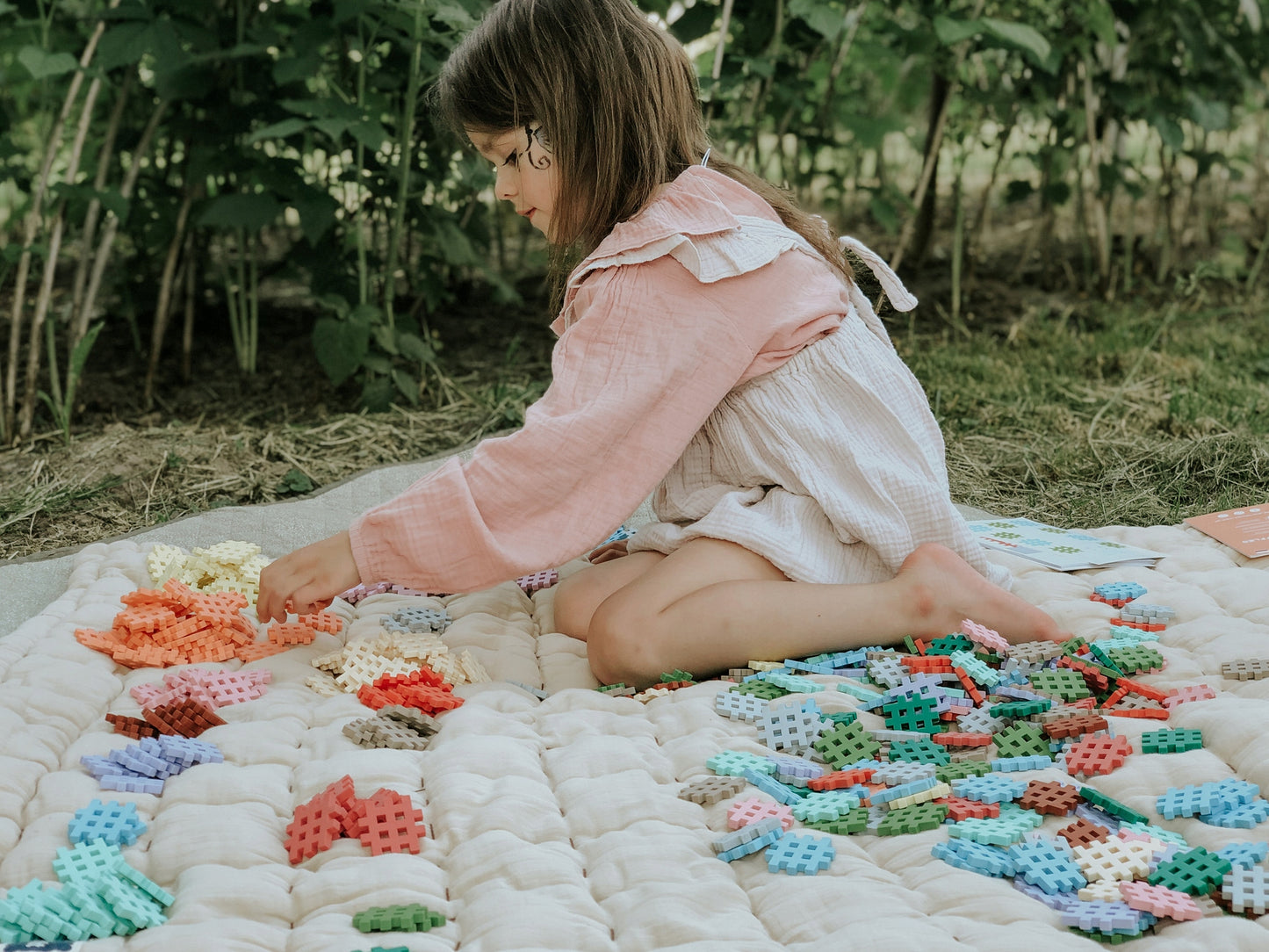 „MARIOINEX” MINI WAFFLE STATYBINĖ DETALĖ PASTELINĖ 300 ELEMENTŲ