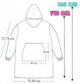 KOC BLUZA Oversize Šilta Stora KOCOBLUZA 2 viename XXL CORGI Kailinis su gobtuvu