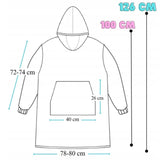 KOC BLUZA Oversize Šilta Stora KOCOBLUZA 2 viename XXL ŠOPAI+KOJINĖS Bluzo Koc