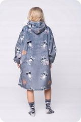 KOC BLUZA Oversize Šilta Stora KOCOBLUZA 2 viename XXL ŠOPAI+KOJINĖS Bluzo Koc