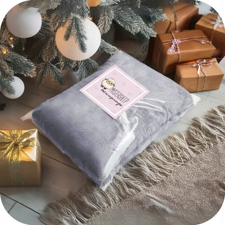 KOC BLUZA Oversize Storas KOCOBLUZA 2in1 XXL Raštas PĖDOS Kailinis pledas-bliuzonas