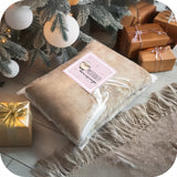 KOC BLUZA Oversize Vieninga Stora 2w1 KOCOBLUZA XXL SMĖLINĖ Kailinė su gobtuvu