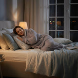 KOC BLIUZA Oversize iki Kostek Stora KOCOBLUZA XXL GRIS Pieluchna Hood