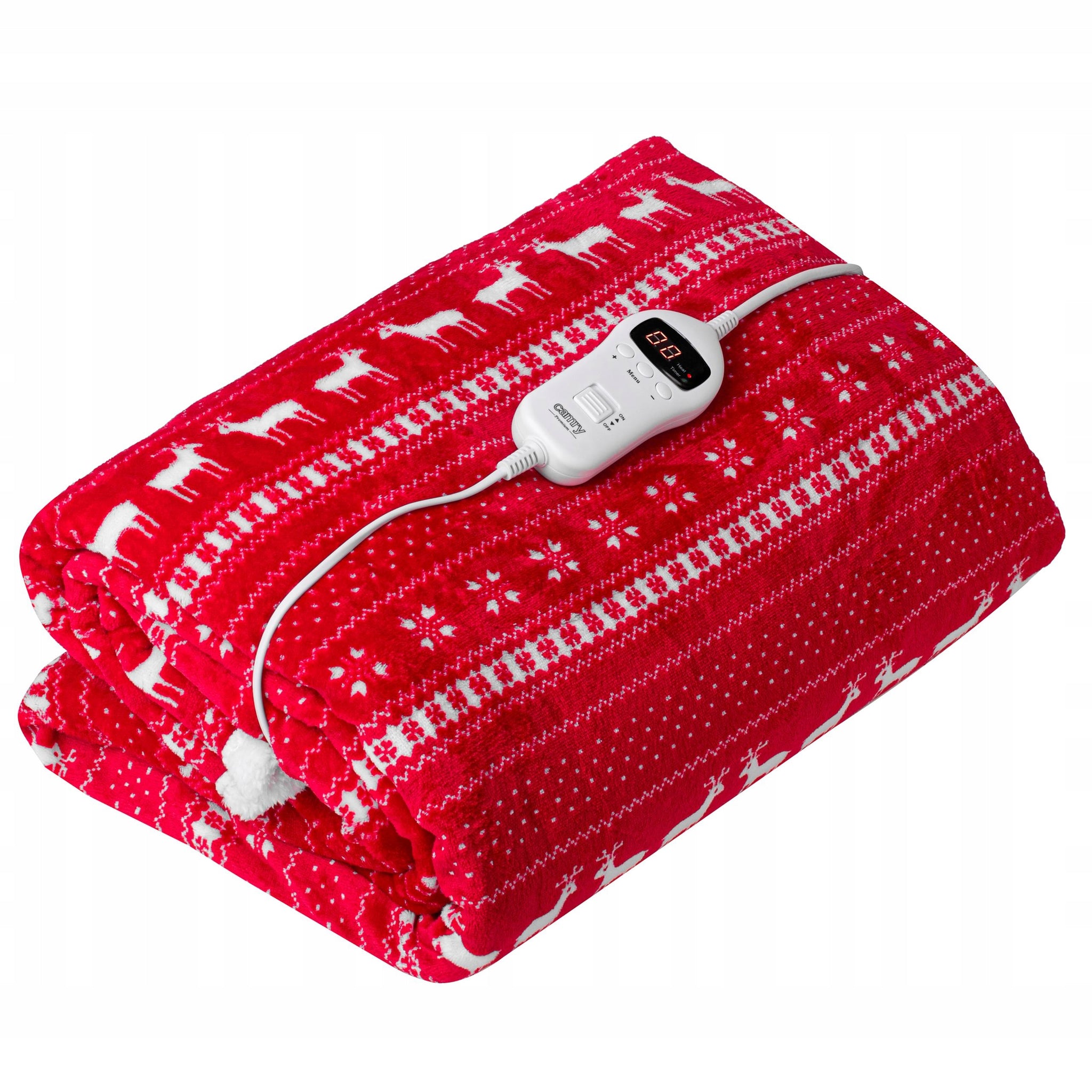 Elektrinis pledas 160x180cm su LCD pulteliu Camry CR 7441 Kalėdinis elnias
