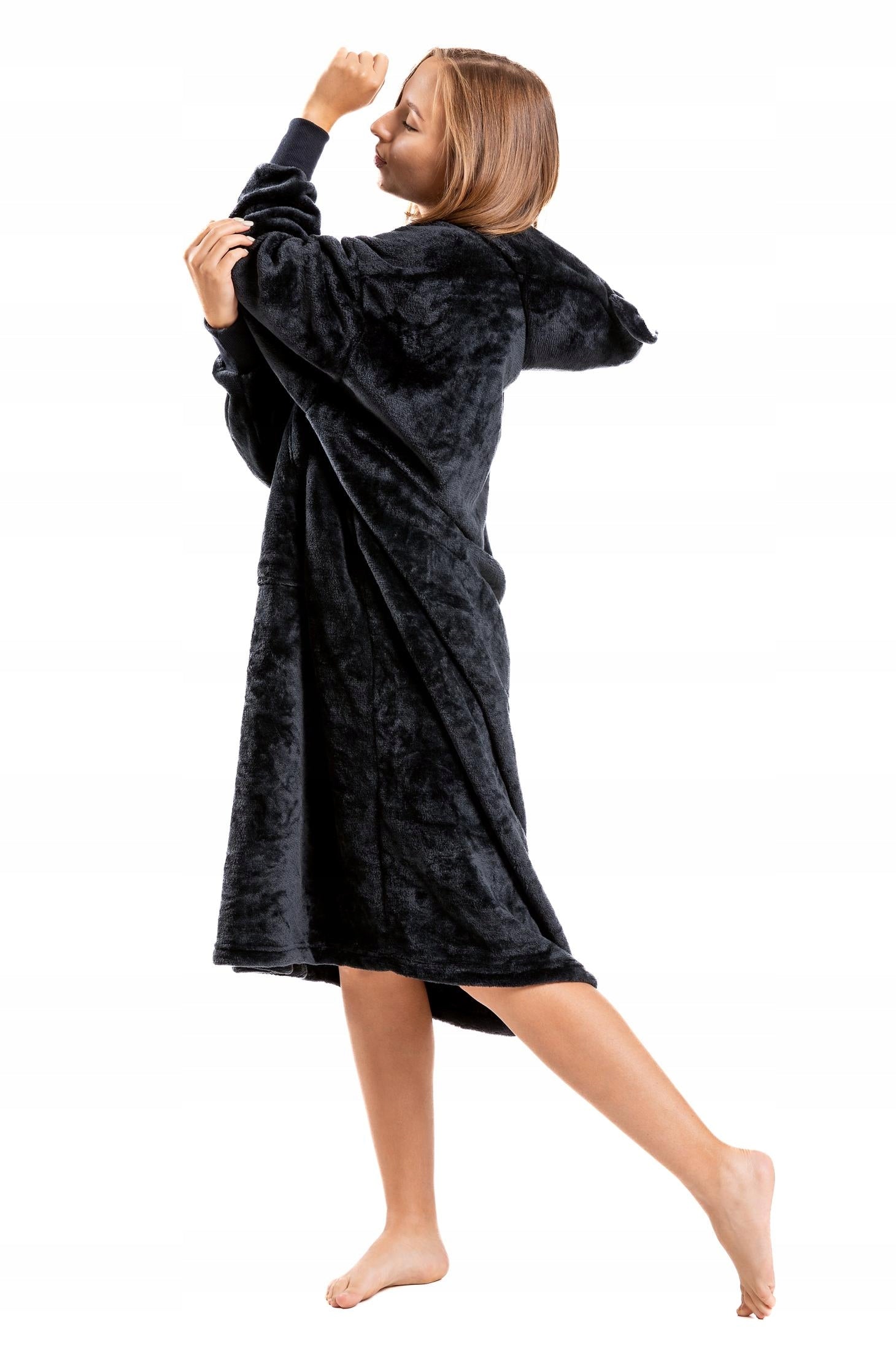 2 viename "KOCOBLUZA" Pagalvė Didelis Hoodie Antklodė su Gobtuvu Šikšnosparnis Šilta MORAJ Uni