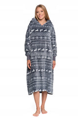 Šilta didelė džemperis su gobtuvu, kaip antklodė žiemai, oversized, MORAJ