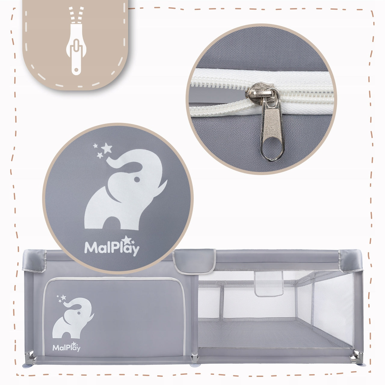 VAIKŲ ŽAIDIMŲ VĖŽIMĖLIS SULANKSTOMAS 180X200CM SAUSAS BASEINAS VAIKŲ ŽAIDIMŲ AIKŠTELĖ, PILKAS