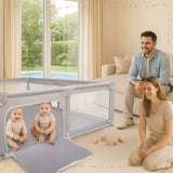 VAIKŲ ŽAIDIMŲ VĖŽIMĖLIS SULANKSTOMAS 180X200CM SAUSAS BASEINAS VAIKŲ ŽAIDIMŲ AIKŠTELĖ, PILKAS