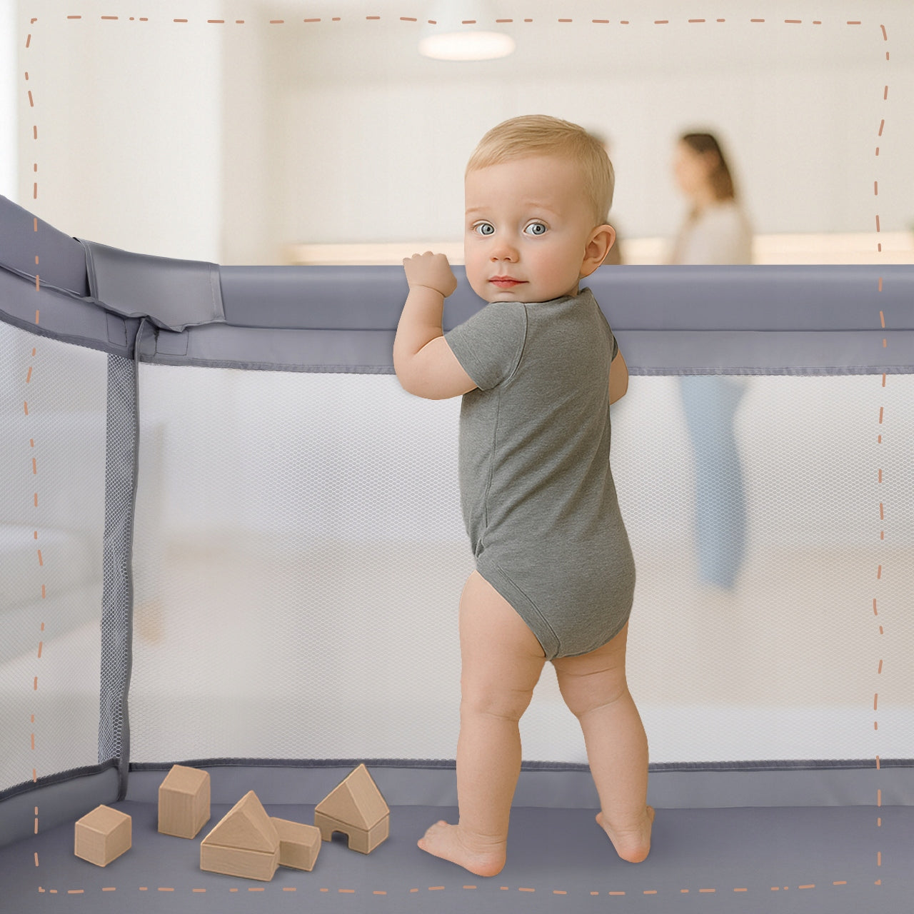 VAIKŲ ŽAIDIMŲ VĖŽIMĖLIS SULANKSTOMAS 180X200CM SAUSAS BASEINAS VAIKŲ ŽAIDIMŲ AIKŠTELĖ, PILKAS