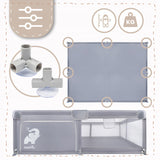 VAIKŲ ŽAIDIMŲ VĖŽIMĖLIS SULANKSTOMAS 180X200CM SAUSAS BASEINAS VAIKŲ ŽAIDIMŲ AIKŠTELĖ, PILKAS