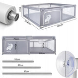 VAIKŲ ŽAIDIMŲ VĖŽIMĖLIS SULANKSTOMAS 180X200CM SAUSAS BASEINAS VAIKŲ ŽAIDIMŲ AIKŠTELĖ, PILKAS