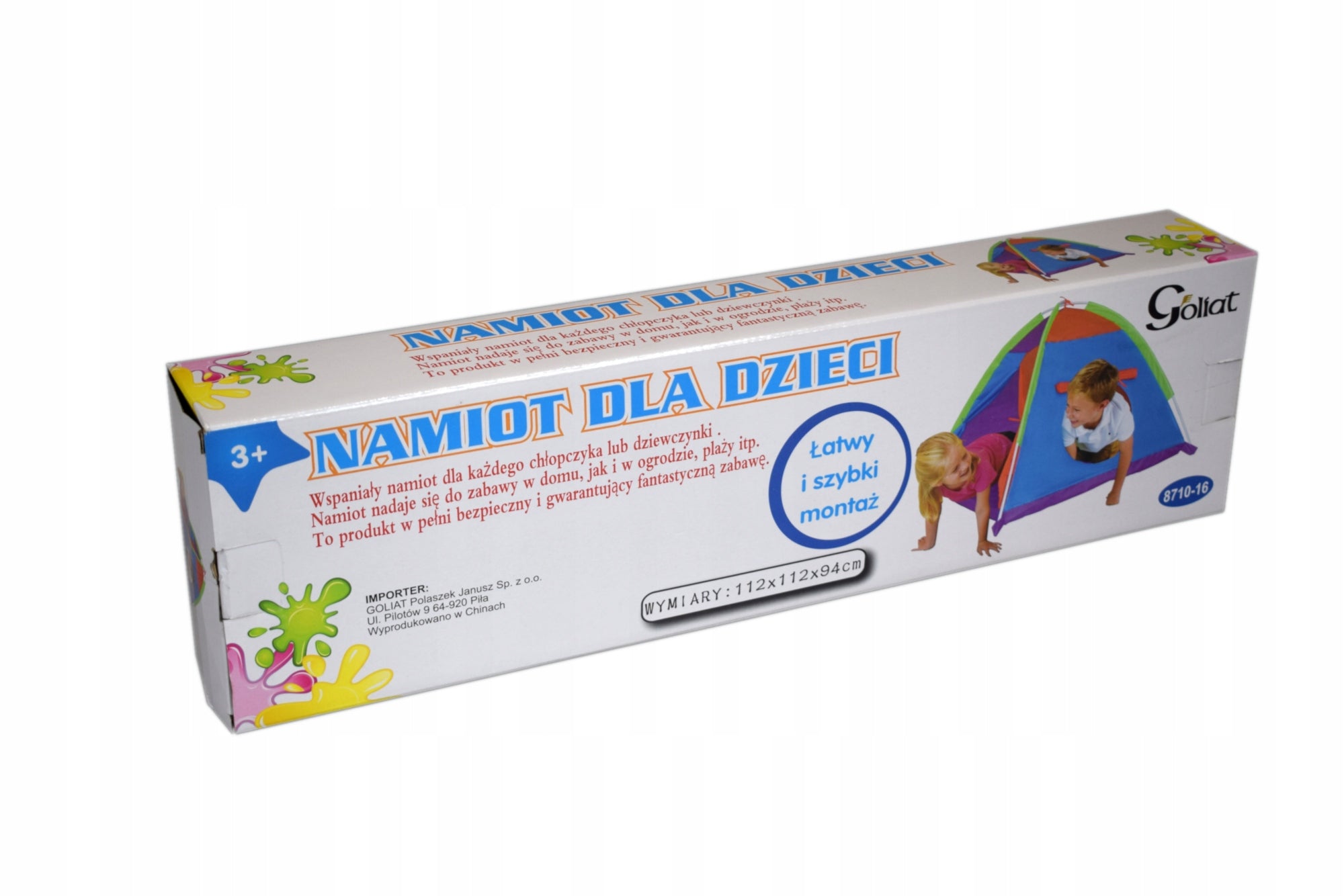 Spalvinga vaikų palapinė sodui ir į kambarį, namelis žaislams Goliat