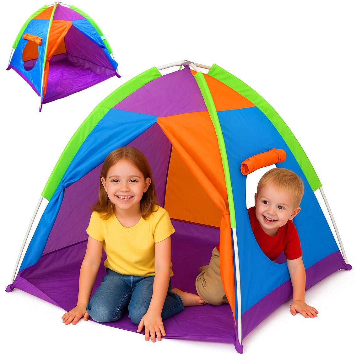 Spalvinga vaikų palapinė sodui ir į kambarį, namelis žaislams Goliat