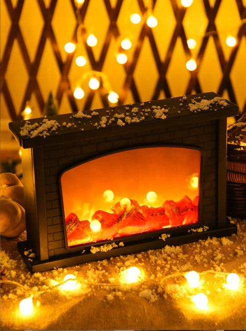 LED ŽIDINIO ŽIBINTAS SU 3D JUDANČIU LIEPSNA, DEKORATYVINĖ LEMPA, DOVANA