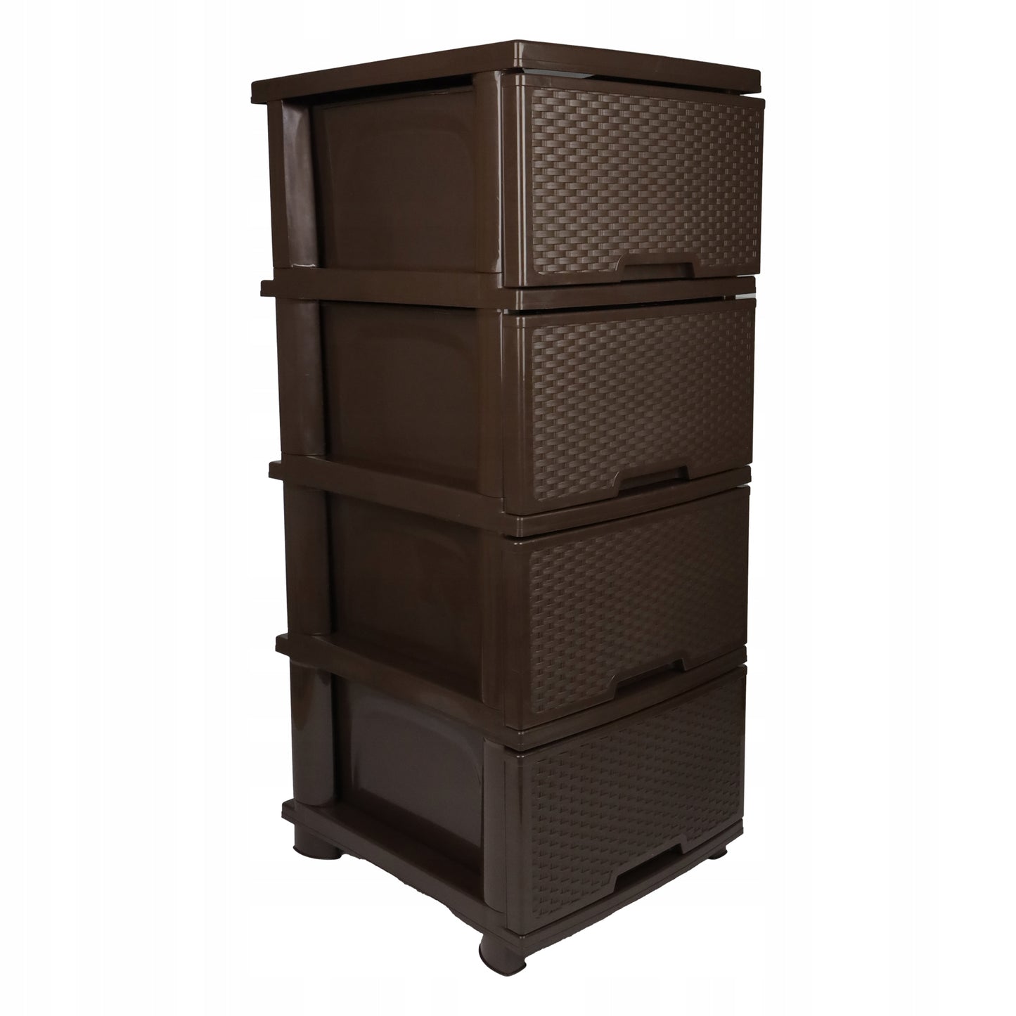 SPINTALĖ SU DĖŽUTĖMIS PLASTIKINĖ RUDO SPALVOS PASTATOMOJI STOVO ORGANIZATORIUS