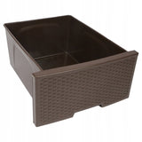 SPINTALĖ SU DĖŽUTĖMIS PLASTIKINĖ RUDO SPALVOS PASTATOMOJI STOVO ORGANIZATORIUS