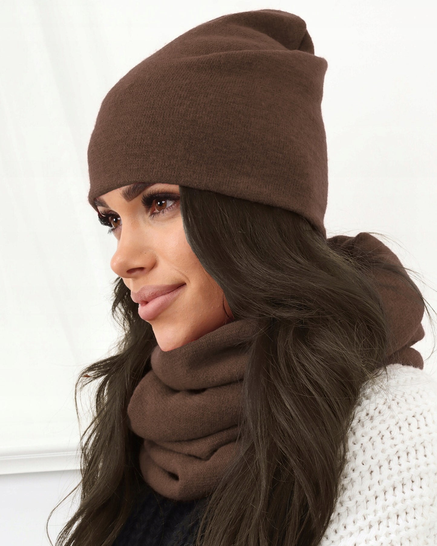 MOTERIŠKAS MOTERIŠKAS ŽIEMINIS MADINGAS SKRYBĖLĖ ŠALIKAS LENKIŠKAS ŠOKOLADINIS 2468