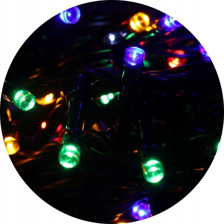 Kalėdinių lempučių komplektas 100 LED su FLASH efektu ir papildomu lizdu, IP44, lauko