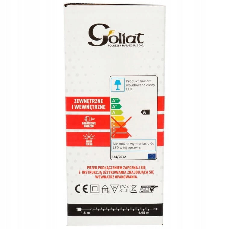 Kalėdinių lempučių komplektas 100 LED su FLASH efektu ir papildomu lizdu, IP44, lauko