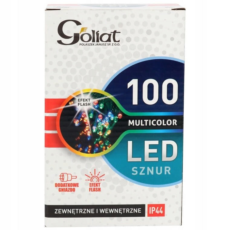Kalėdinių lempučių komplektas 100 LED su FLASH efektu ir papildomu lizdu, IP44, lauko