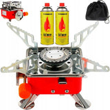 KELIONAS TURISTINĖ DUJINĖ KROSNELĖ MINI LAUKO + 2 DUJŲ KAZETĖS