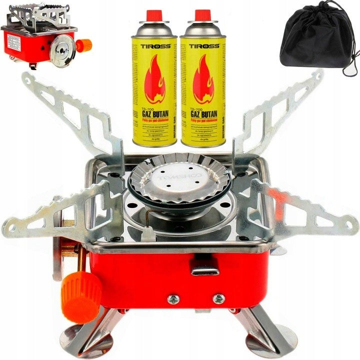 KELIONAS TURISTINĖ DUJINĖ KROSNELĖ MINI LAUKO + 2 DUJŲ KAZETĖS