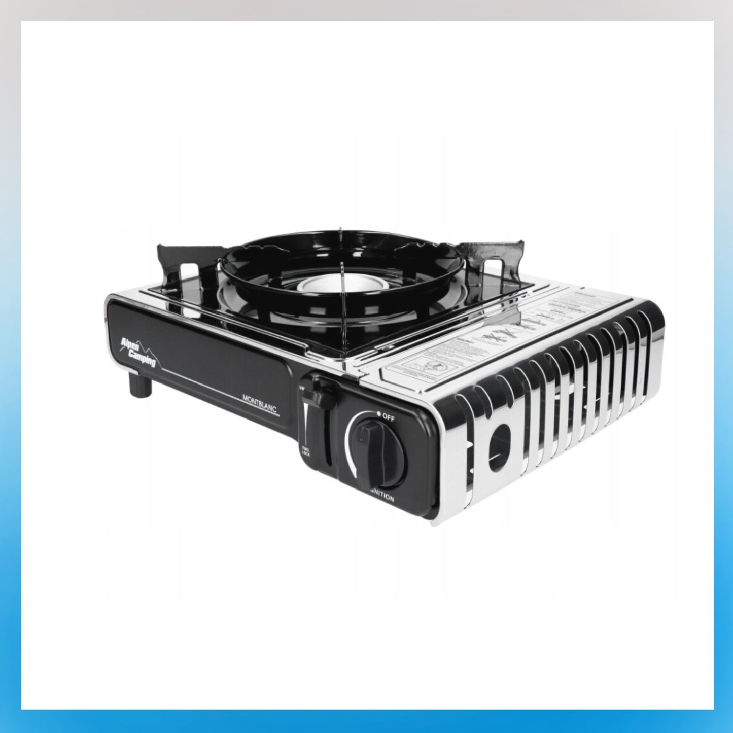 DUJINĖ KEMPINĖGĖ DUJINĖ KERAMINĖ NEŠIOJAMA 2IN1 + REDUKTORIUS SU LAGAMINU