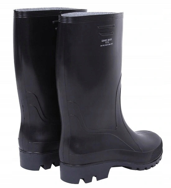 Vyriški darbo batai guminiai batai vandeniui atsparūs lenkiški PVC juodi 42
