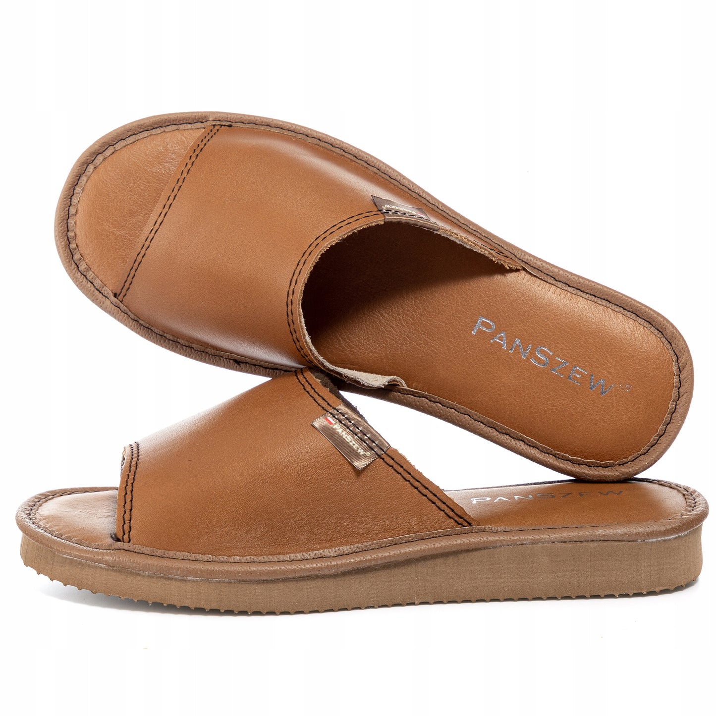 Lietuviškos Odinės Šlepetės Moteriškos Namų Pantoflai Kalnų Stiliaus 36-41 PanSzew