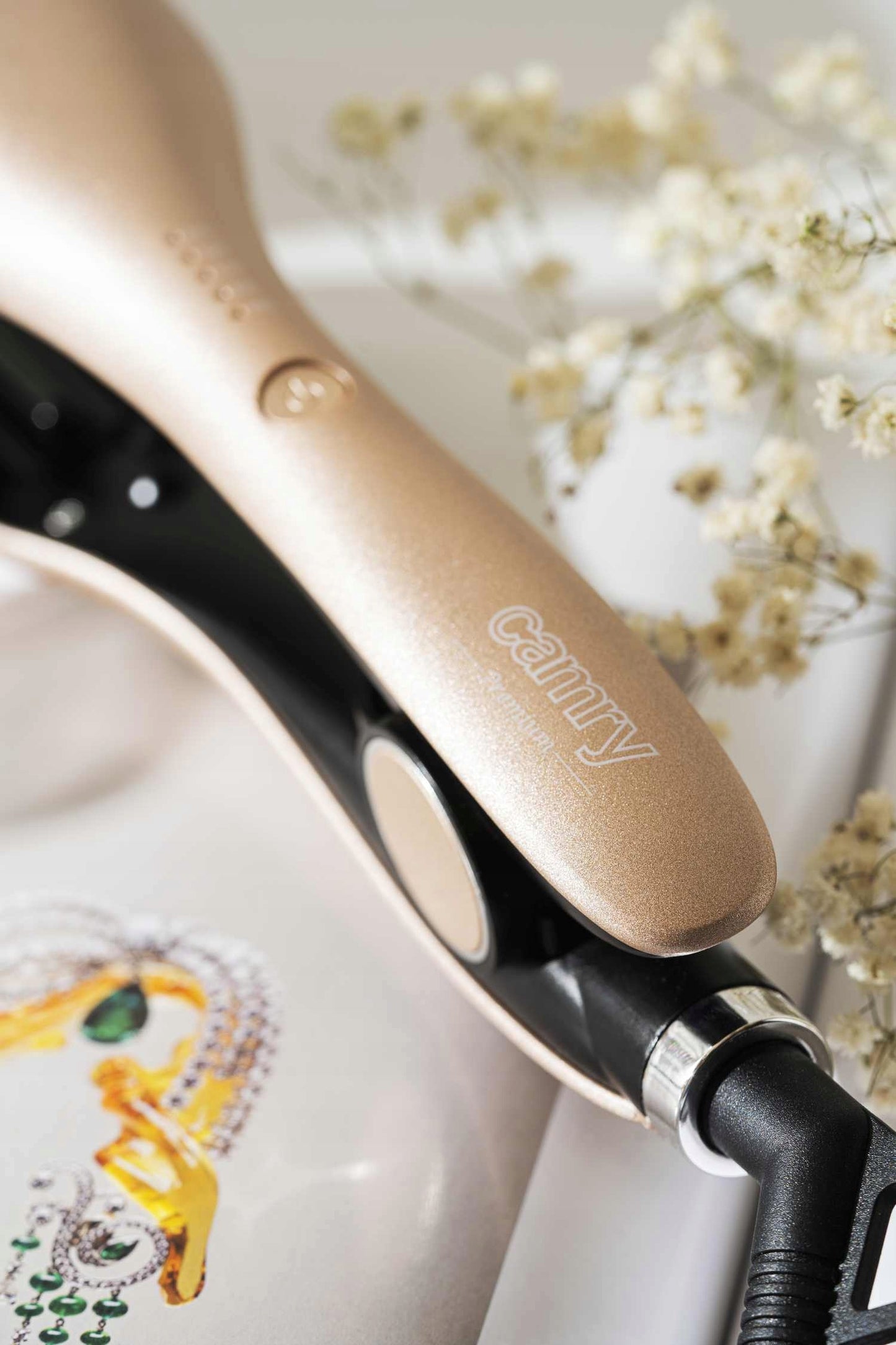 Karbownik plaukų formavimo prietaisas 150W 210C besisukantis laidas